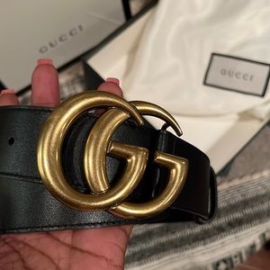 Gucci GG Marmont Leather Belt